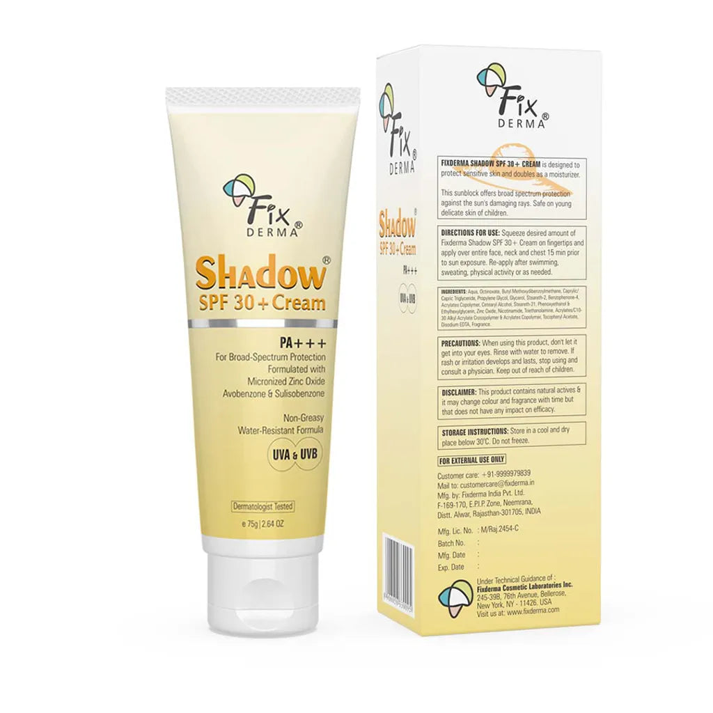 Fixderma Shadow Sunscreen SPF 30+ Cream | 75 g | iBellaa