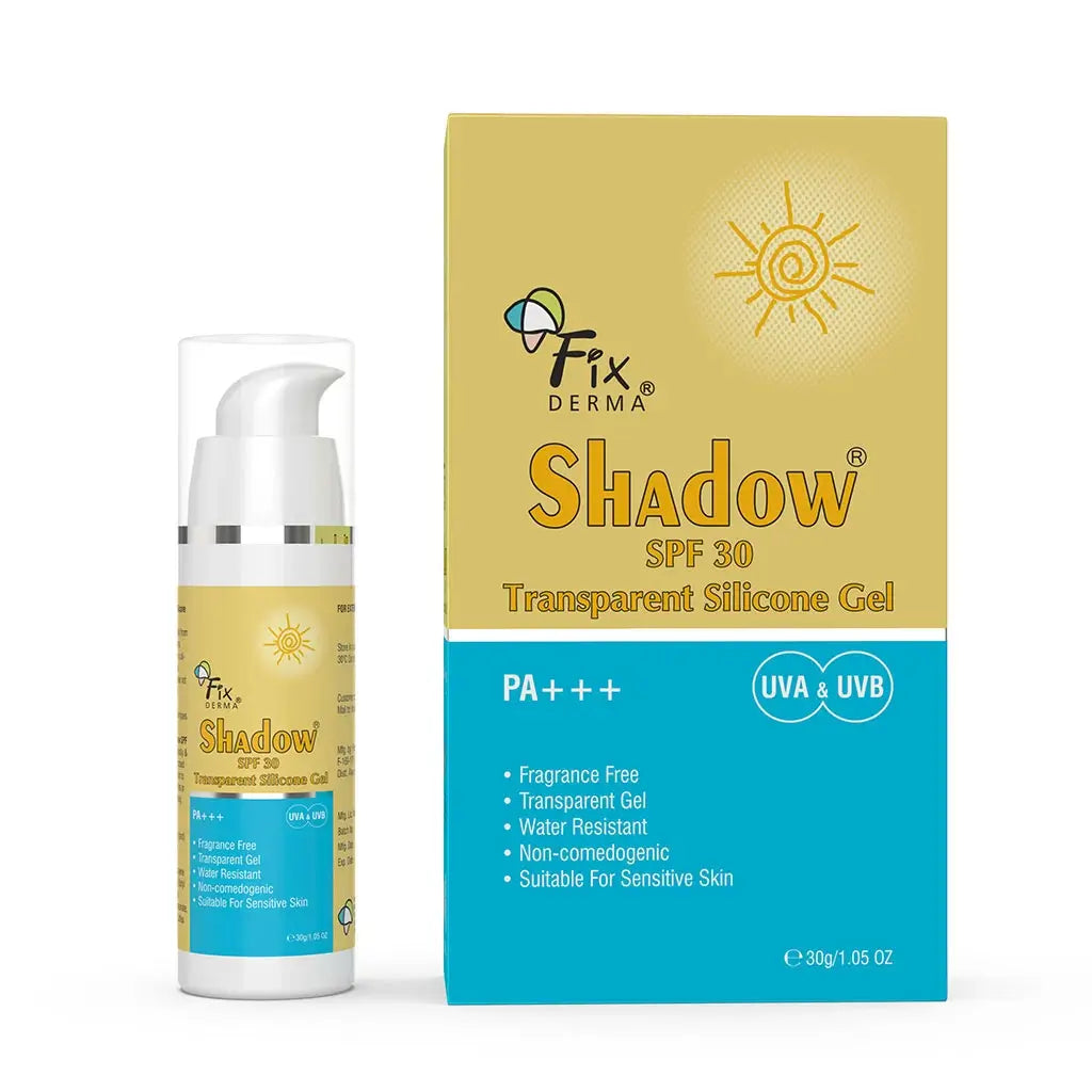 Fixderma Shadow SPF 30 Transparent Silicone Gel Sunscreen | 30 g | iBellaa