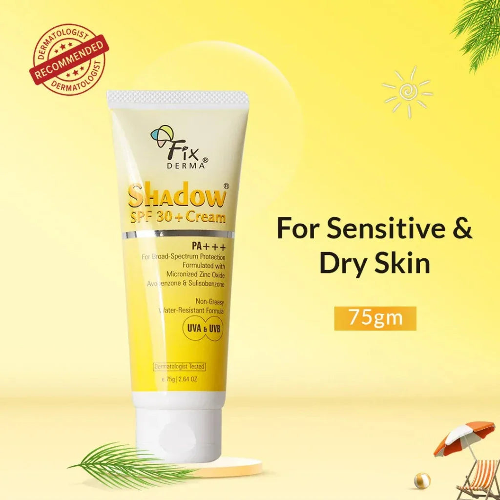 Fixderma Shadow Sunscreen SPF 30+ Cream | 75 g | iBellaa