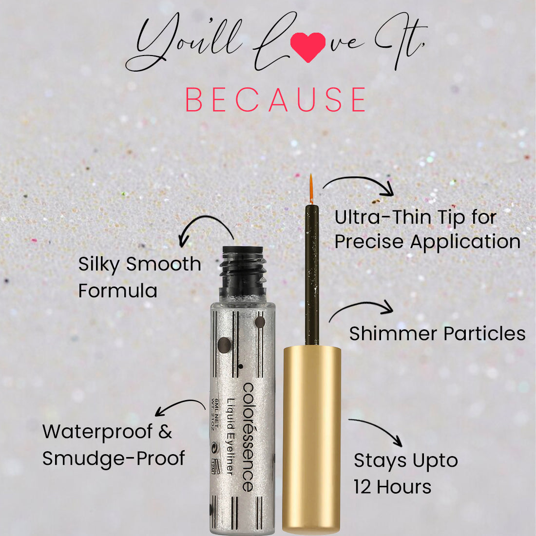 Coloressence Shimmer Gel Eye Liner | 6 ml | iBellaa