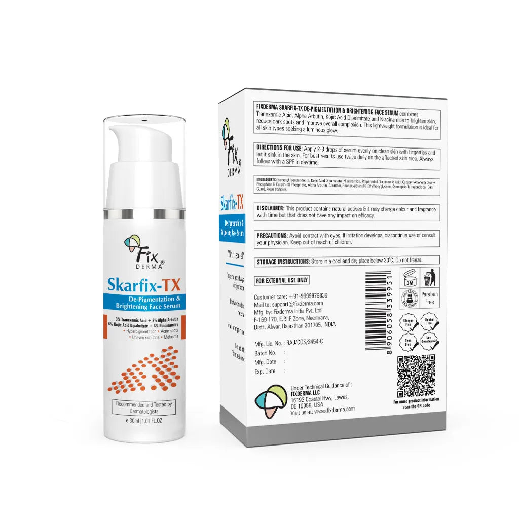 Fixderma Skarfix-TX De-Pigmentation & Brightening Face Serum | 30 ml | iBellaa