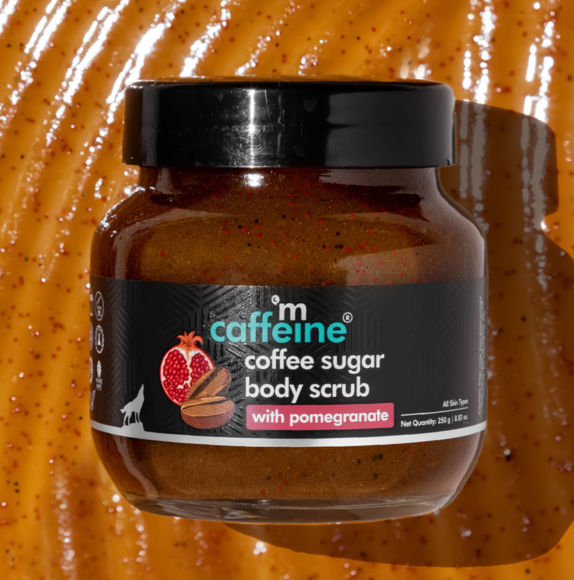mCaffeine Coffee Sugar Body Scrub with Pomegranate, 250g | iBellaa