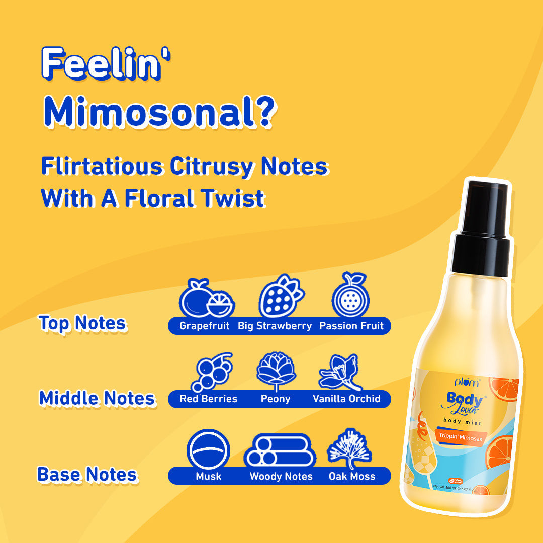 Plum Trippin' Mimosas Body Mist | Long-Lasting Citrus Fragrance | iBellaa