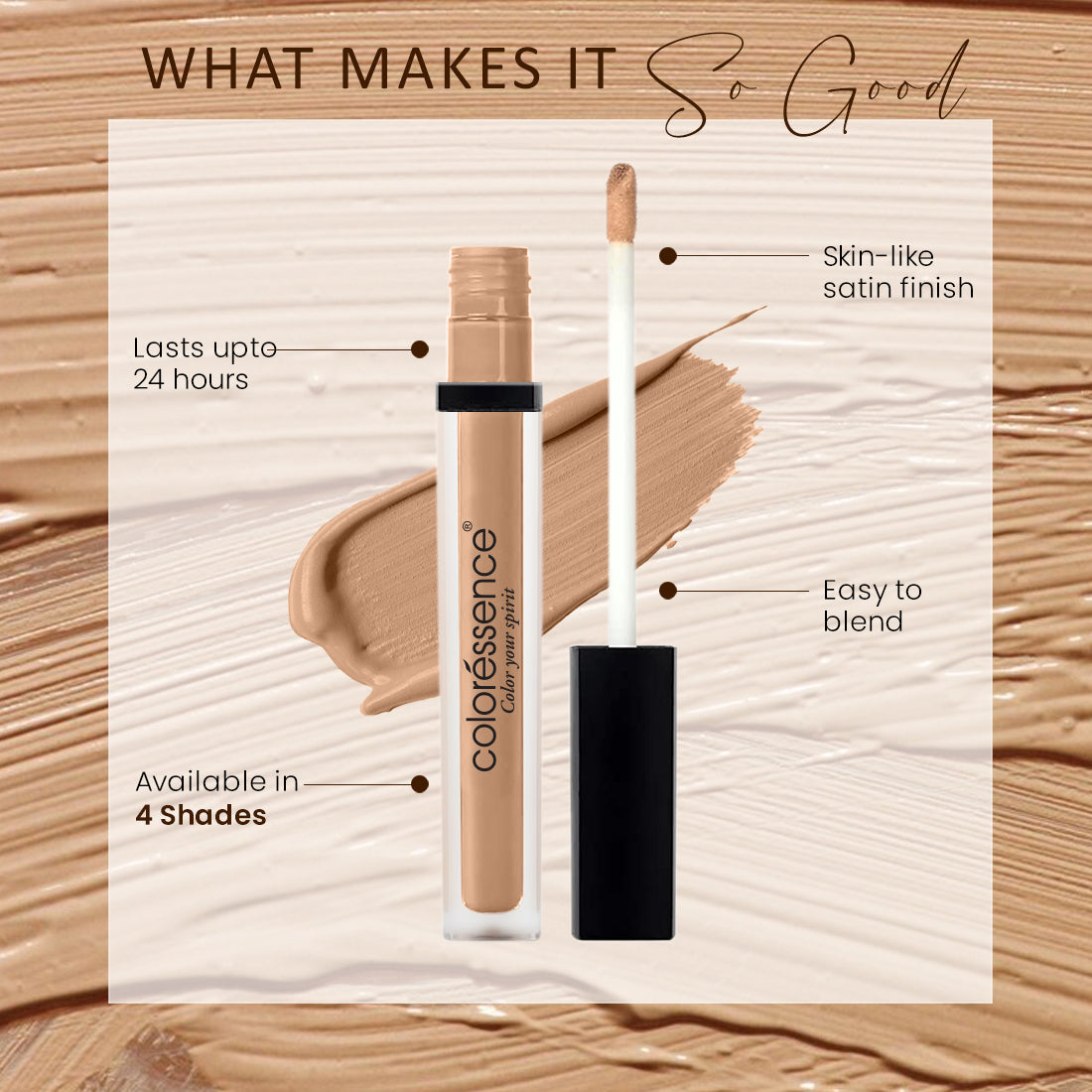 Coloressence Time to Prime High Coverage Concealer | 4.5 ml | iBellaa