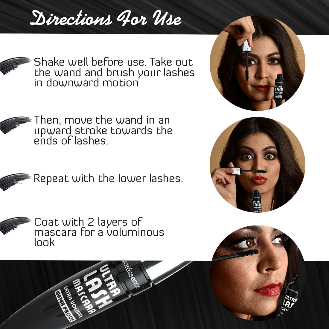 Coloressence Ultra Lash Mascara (Black) | 10 ml | iBellaa