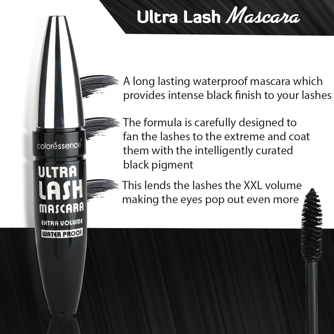 Coloressence Ultra Lash Mascara (Black) | 10 ml | iBellaa
