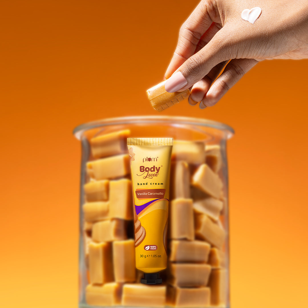 Plum Vanilla Caramello Hand Cream | Ultra-Moisturizing Shea Butter | 30 g | iBellaa