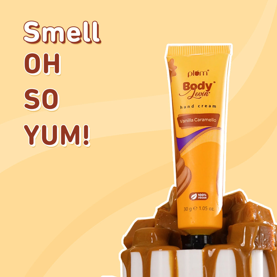 Plum Vanilla Caramello Hand Cream | Ultra-Moisturizing Shea Butter | 30 g | iBellaa
