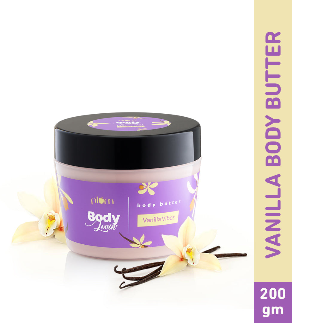 Plum Vanilla Vibes Body Butter - Intense Moisturization | 200 g | iBellaa