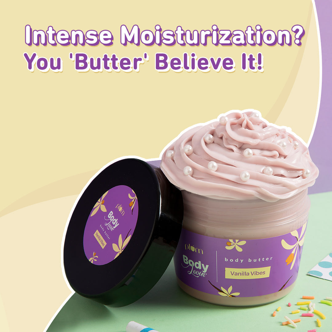 Plum Vanilla Vibes Body Butter - Intense Moisturization | 200 g | iBellaa