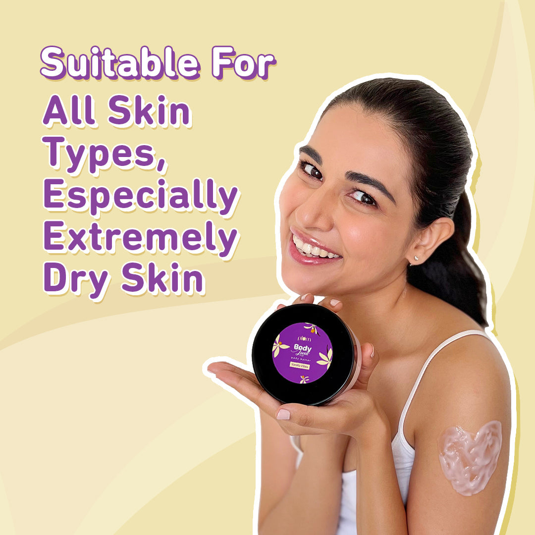 Plum Vanilla Vibes Body Butter - Intense Moisturization | 200 g | iBellaa
