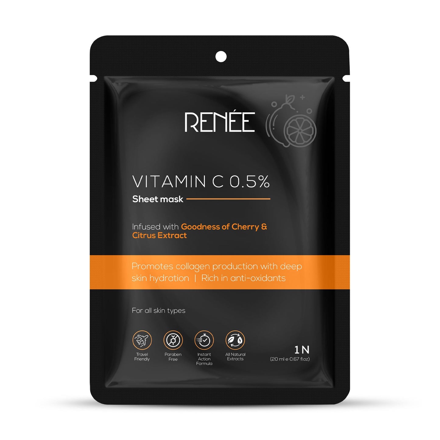 RENEE Vitamin C Sheet Mask, 20ml | iBellaa