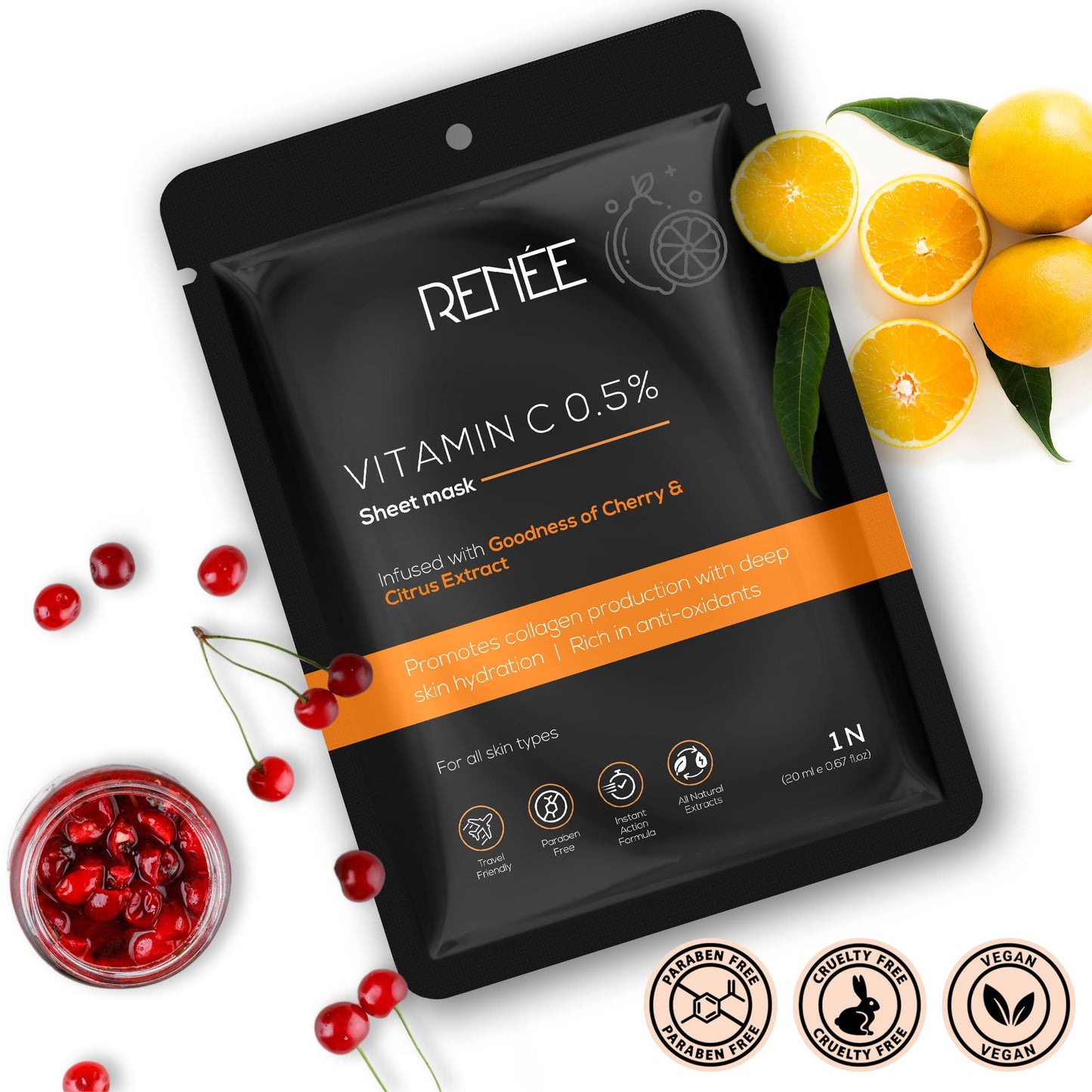 RENEE Vitamin C Sheet Mask, 20ml | iBellaa