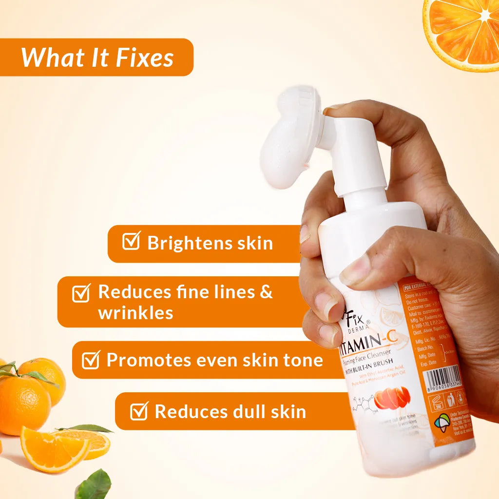 Fixderma Vitamin C Foaming Face Cleanser | 100 ml | iBellaa