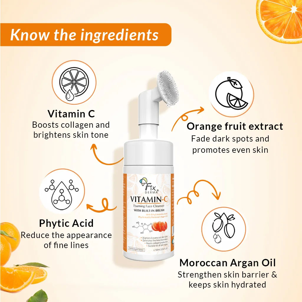Fixderma Vitamin C Foaming Face Cleanser | 100 ml | iBellaa