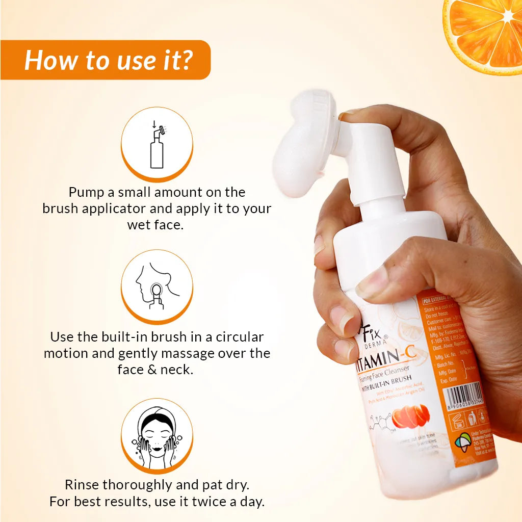Fixderma Vitamin C Foaming Face Cleanser | 100 ml | iBellaa