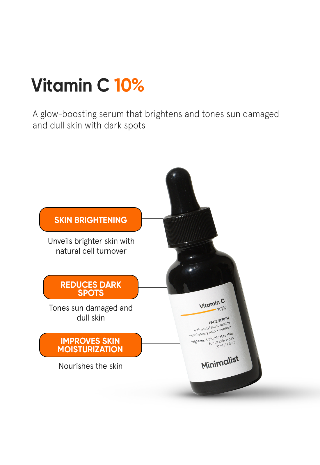 Minimalist Vitamin C 10% Face Serum | 30 ml | iBellaa