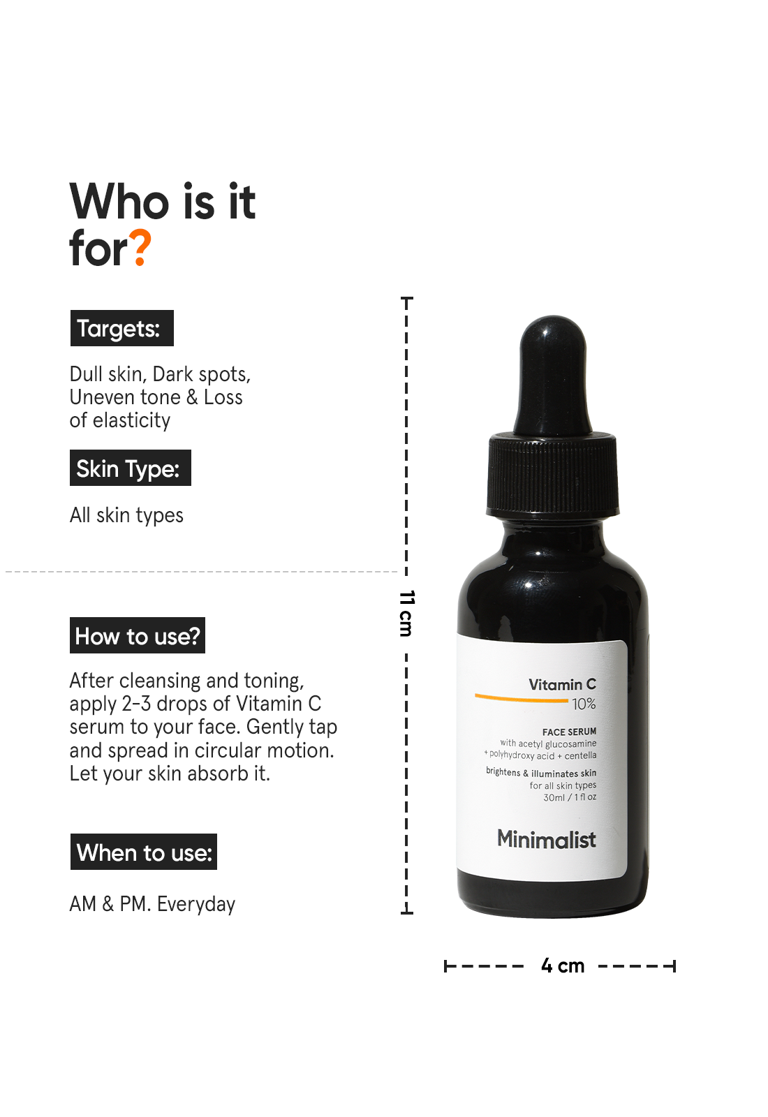Minimalist Vitamin C 10% Face Serum | 30 ml | iBellaa