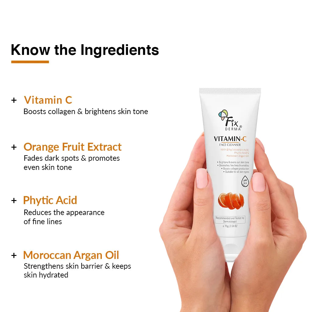 Fixderma Vitamin C Face Wash for Oily Skin | 75 g | iBellaa
