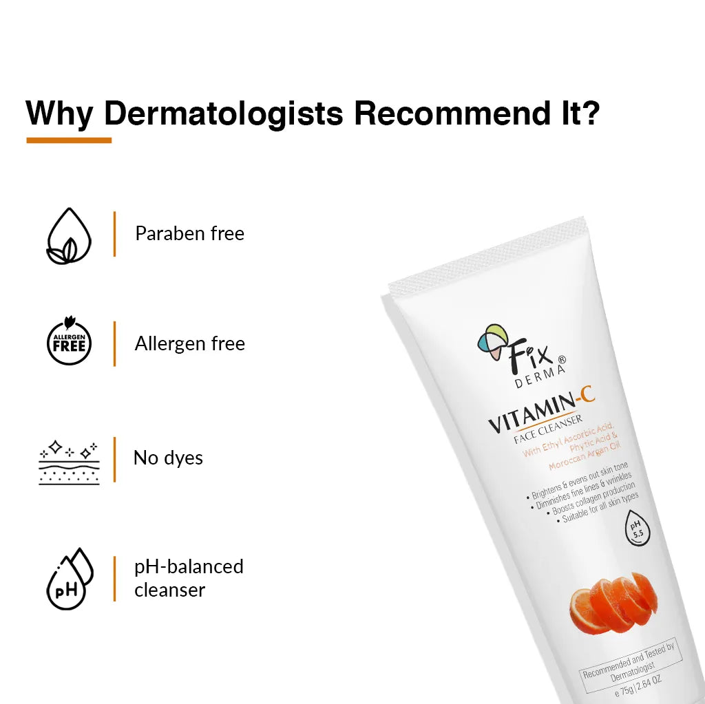 Fixderma Vitamin C Face Wash for Oily Skin | 75 g | iBellaa