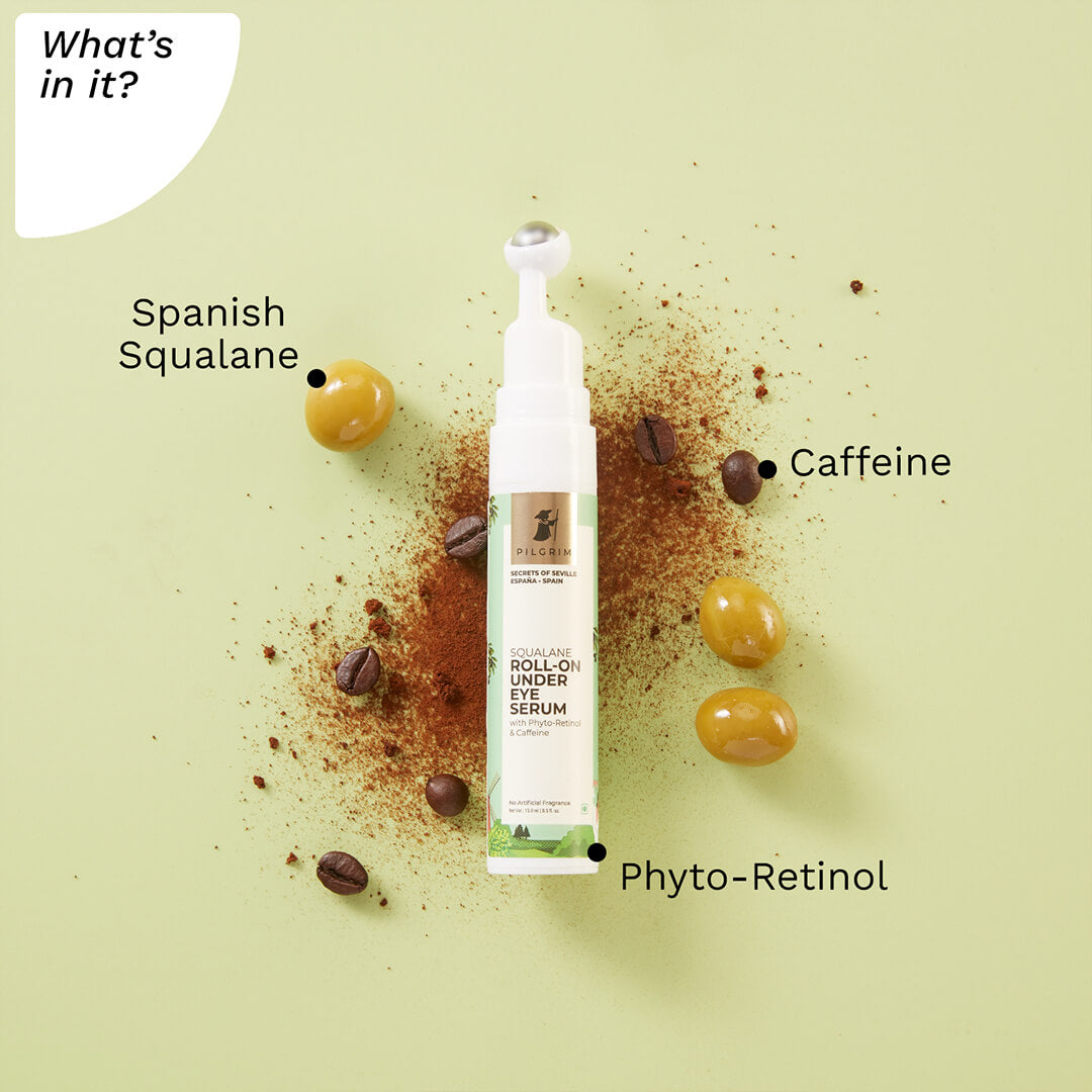 Pilgrim Squalane Roll-On Under Eye Serum | 15 ml | iBellaa
