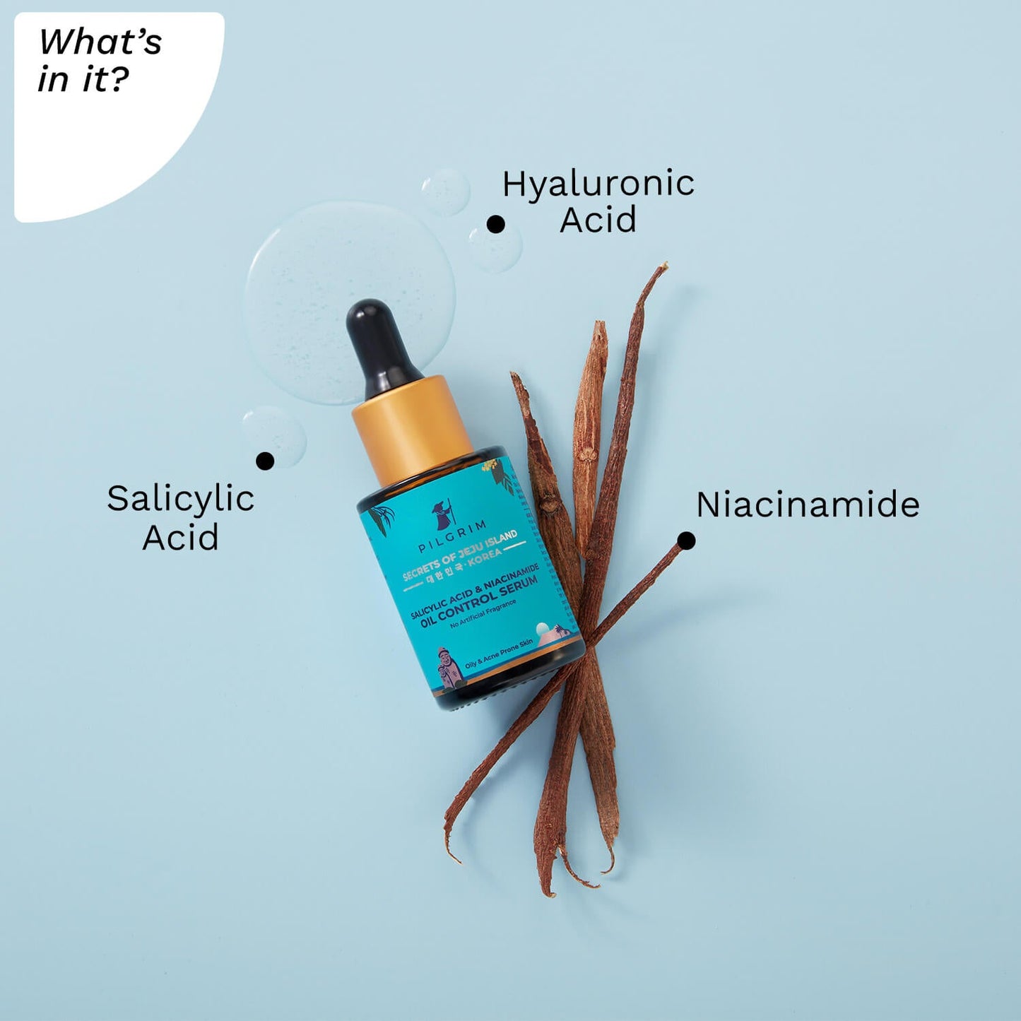 Pilgrim Salicylic Acid & Niacinamide Oil Control Serum | 30 ml | iBellaa