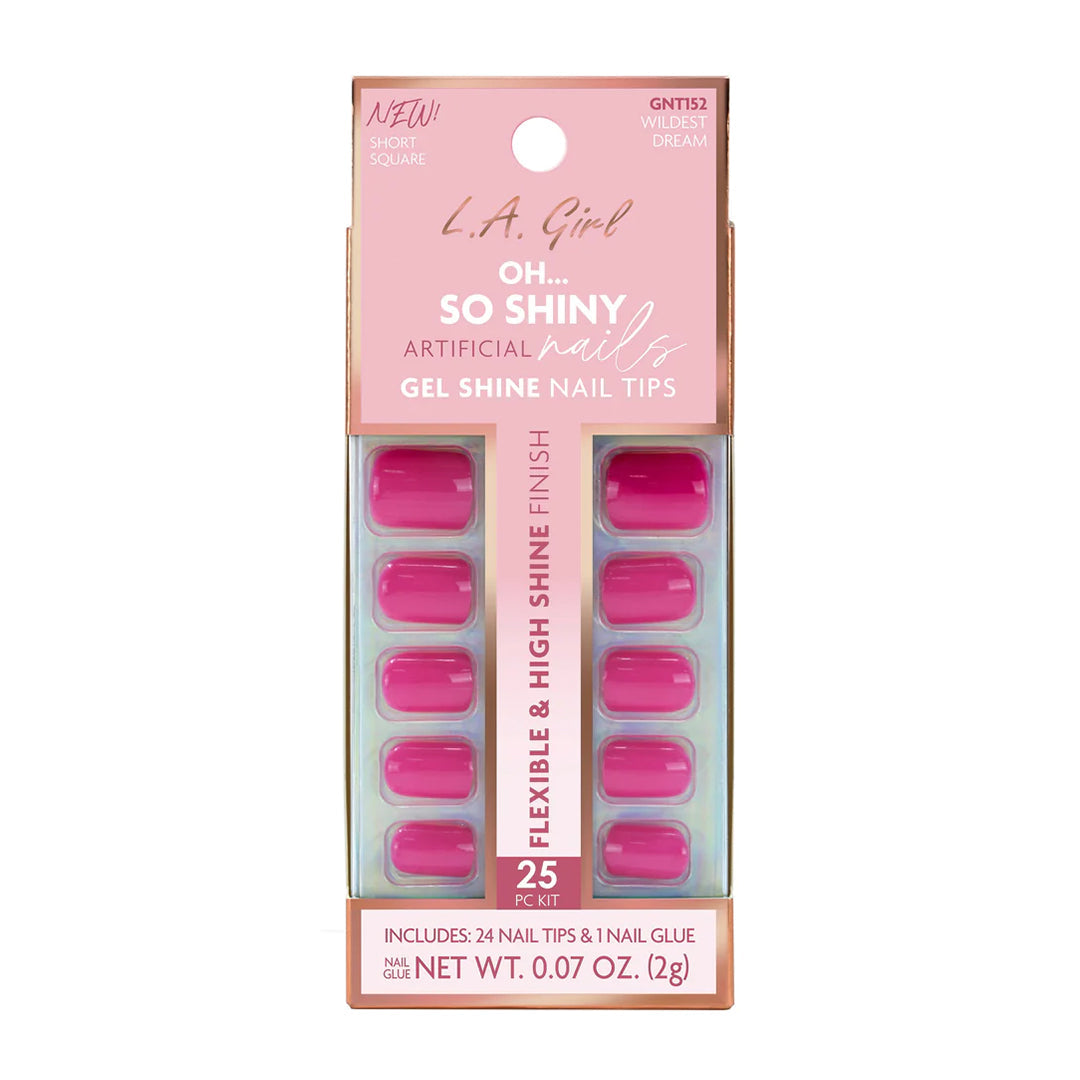 L.A GIRL Oh So Shiny Artificial Nail Tips-Wildest Dream -25 Pc Kit | iBellaa
