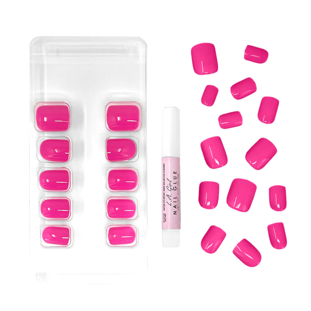 L.A GIRL Oh So Shiny Artificial Nail Tips-Wildest Dream -25 Pc Kit | iBellaa