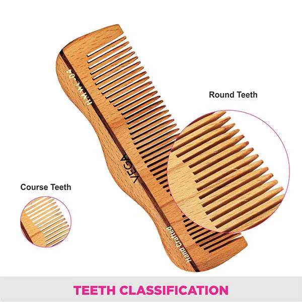 VEGA Grooming Wooden Comb - HMWC-04 | iBellaa
