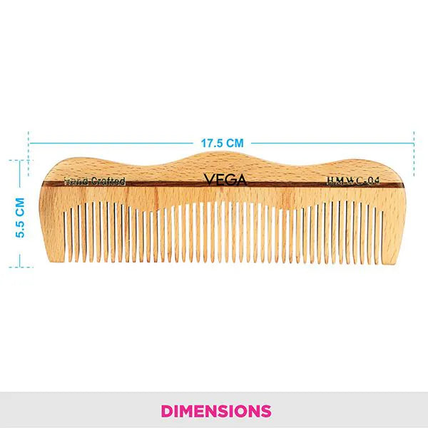 VEGA Grooming Wooden Comb - HMWC-04 | iBellaa