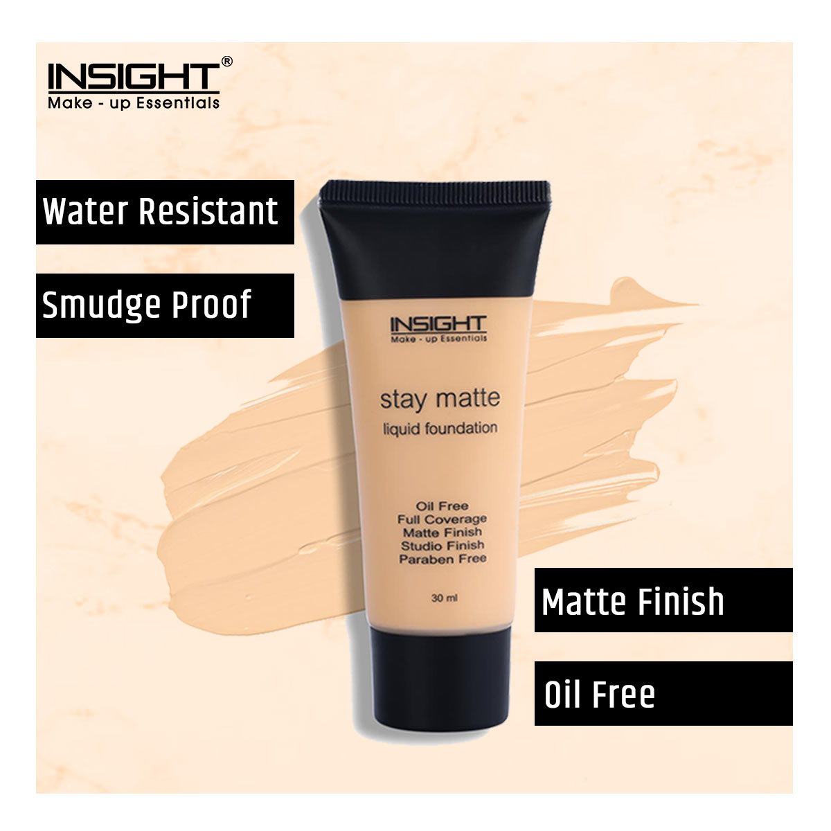 Insight Cosmetics Stay Matte Liquid Foundation | 30 ml | iBellaa