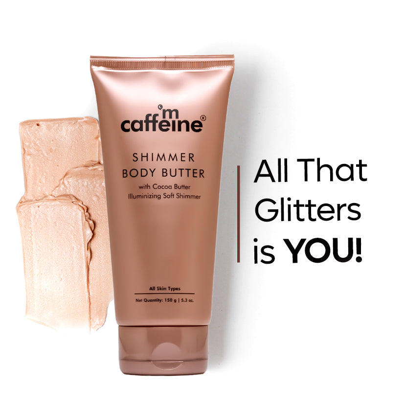 mCaffeine Shimmer Body Butter with Cocoa Butter - 150g | iBellaa
