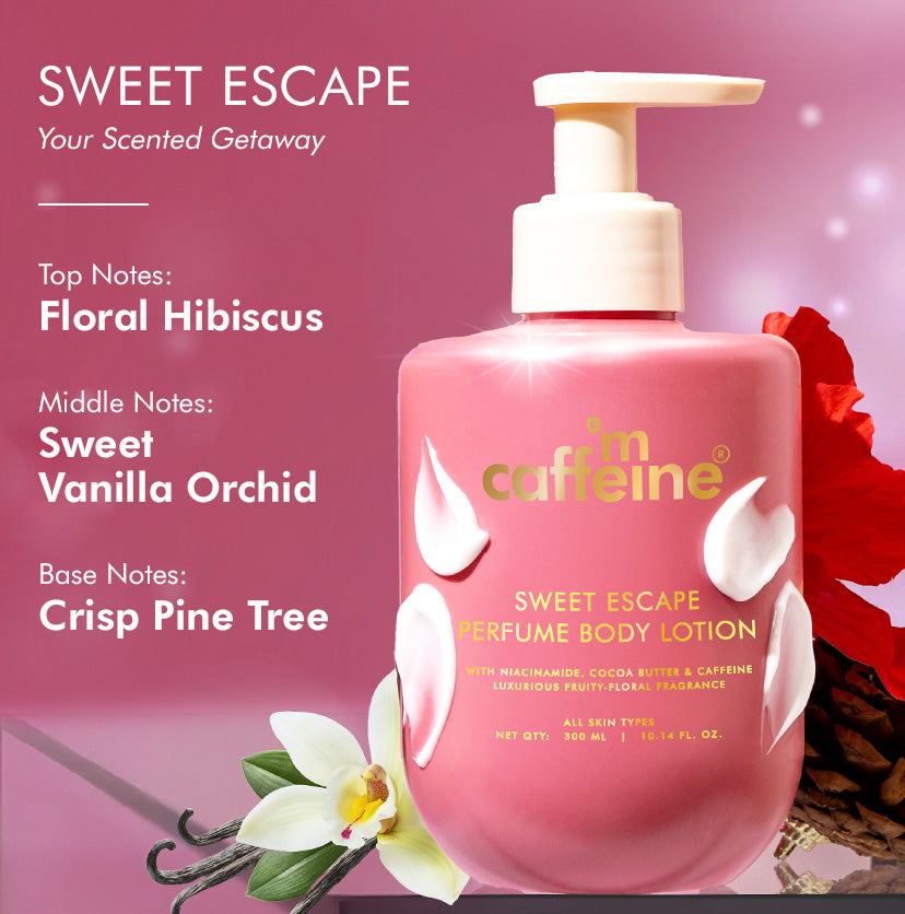 mCaffeine Sweet Escape Perfume Body Lotion | 300 ml | iBellaa