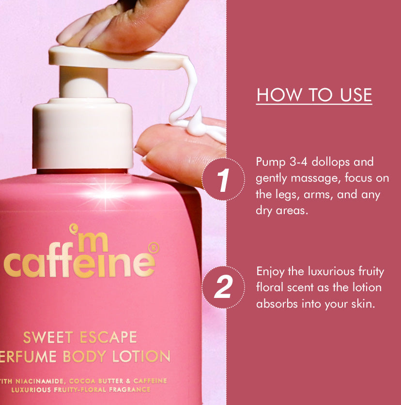 mCaffeine Sweet Escape Perfume Body Lotion | 300 ml | iBellaa