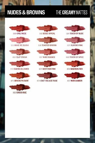 Maybelline New York Color Sensational Creamy Matte Lipstick | iBellaa