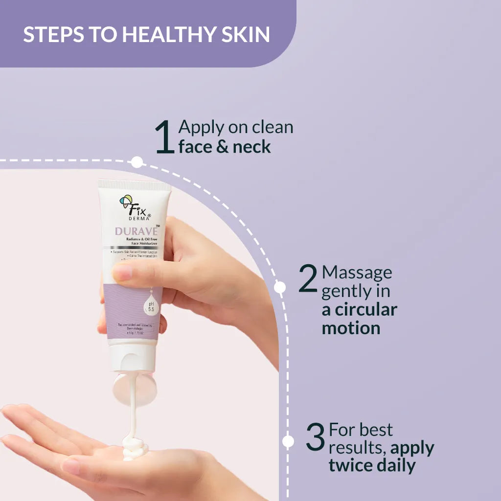 Fixderma Durave Radiance, Oil Free & Brightening Face Moisturizer | 50 g | iBellaa