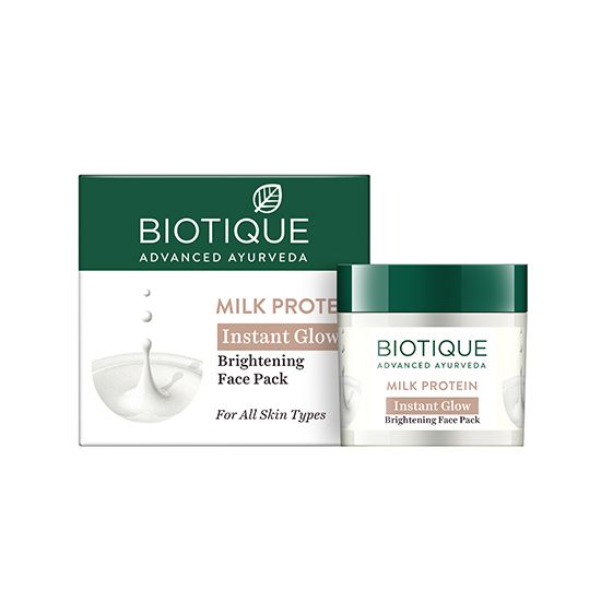 Biotique Milk Protein Instant Glow Brightening Face Pack | iBellaa
