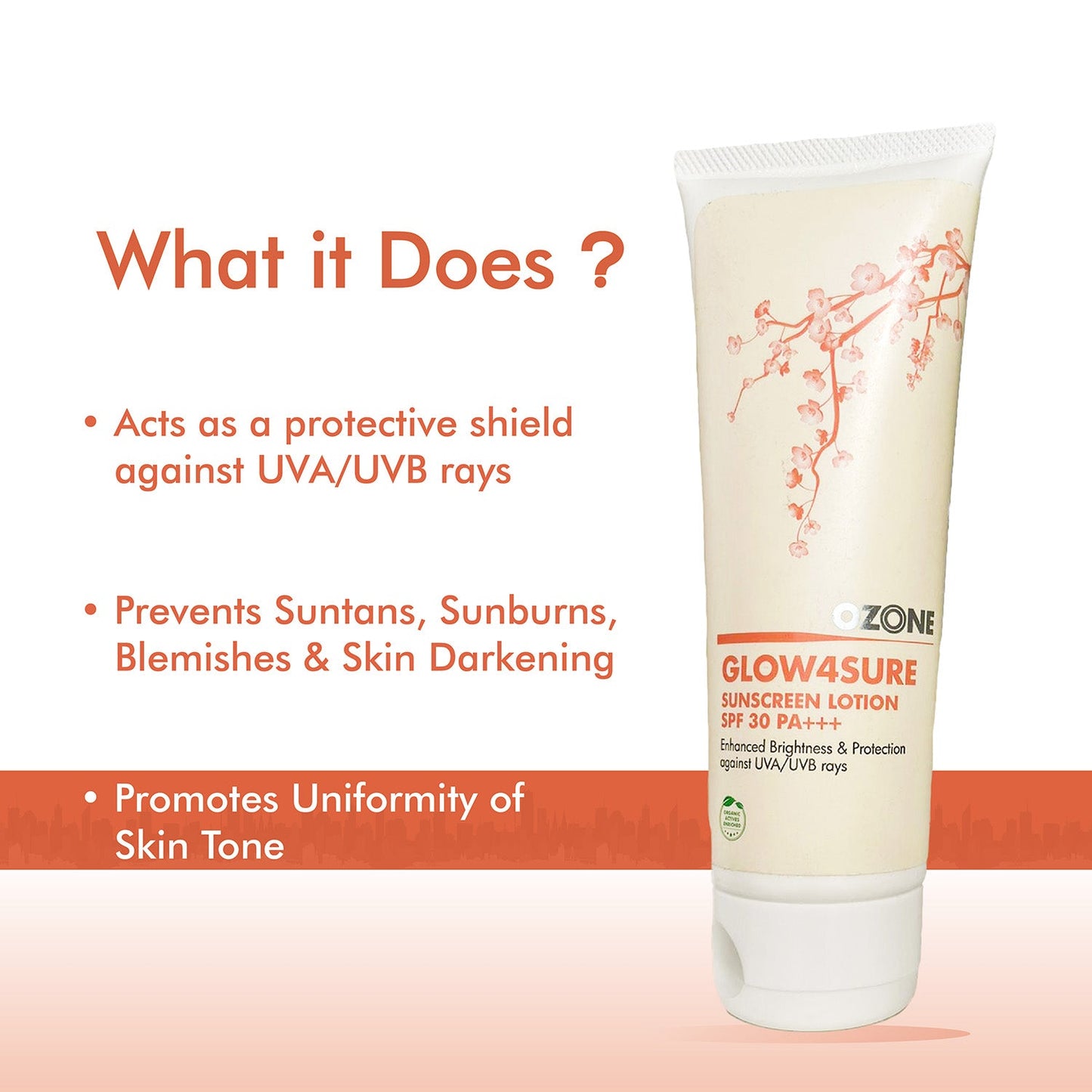 Ozone Glow4Sure Sunscreen Lotion | 100 ml | iBellaa