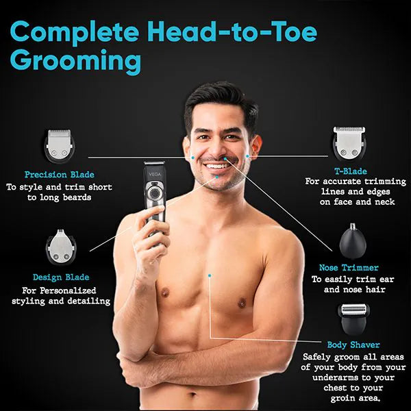 VEGA Beard Trimmer (9 in 1 Pro -Multi - grooming Set) - VHTH-32 | iBellaa