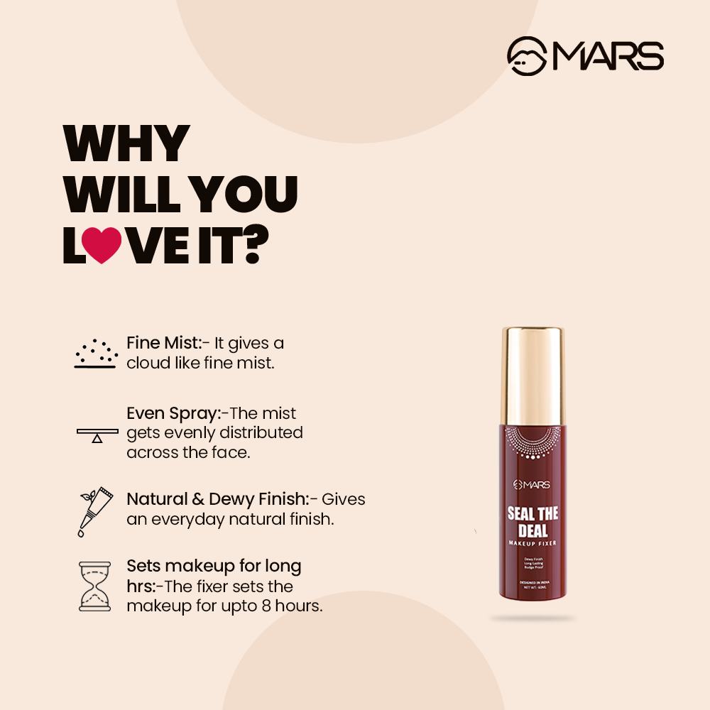 MARS Makeup Fixer | Seal the Deal Makeup Fixer | 60 ml | iBellaa