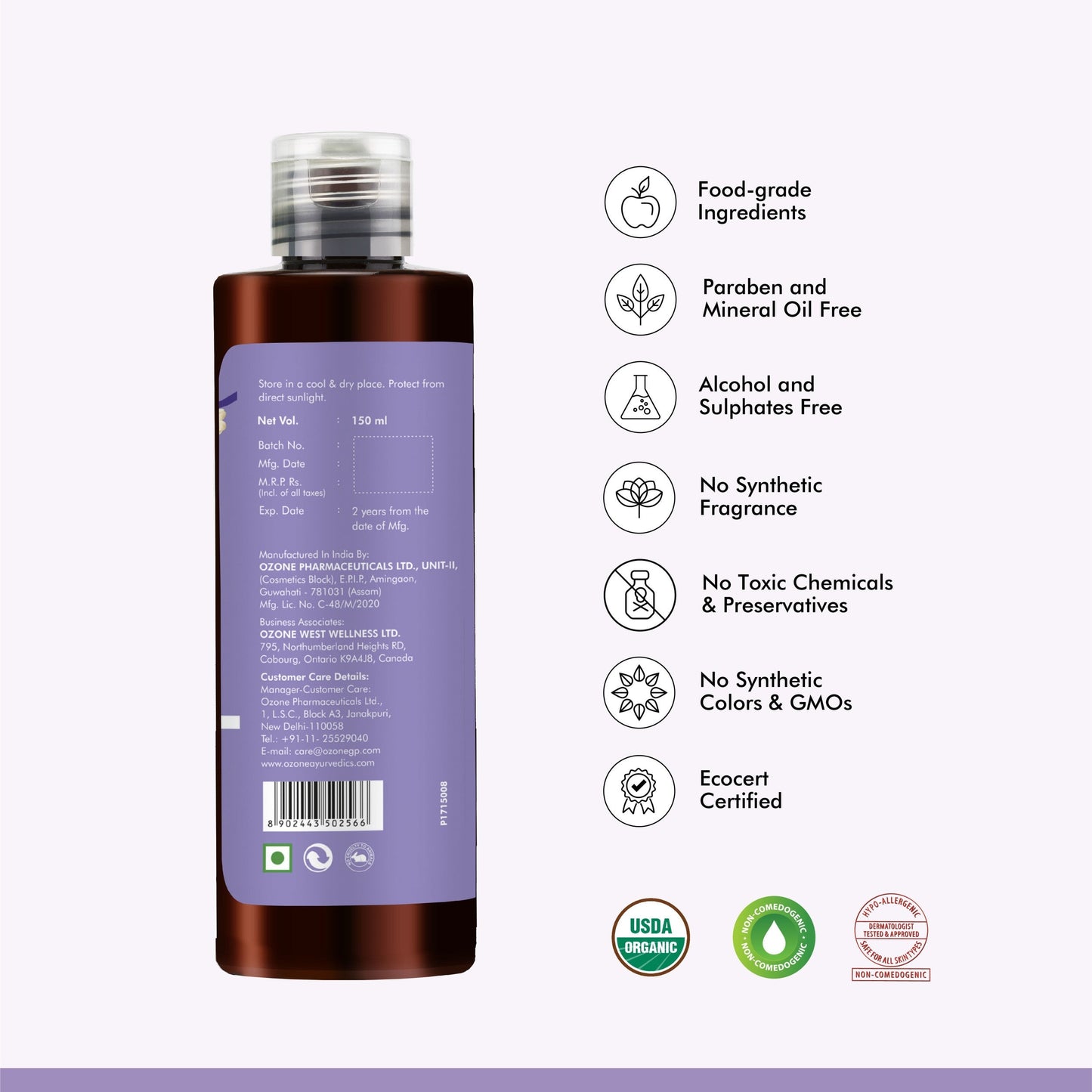 Ozone Bhringaraja Nardus Hair Oil | 150 ml | iBellaa