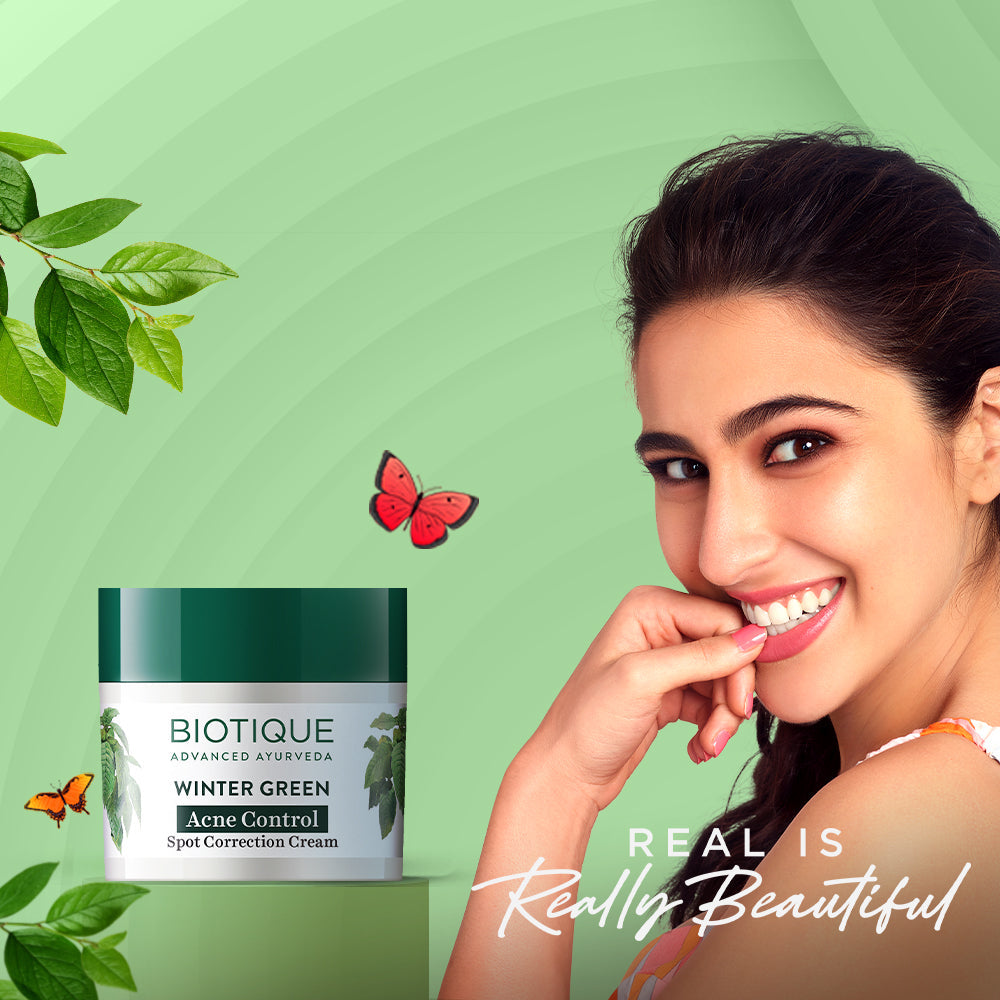 Biotique Winter Green Acne Control Spot Correction Cream 15g | iBellaa