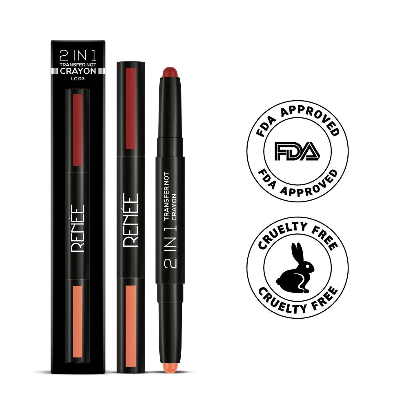 RENEE 2 in 1 Transfer Not Crayon Lipstick | iBellaa