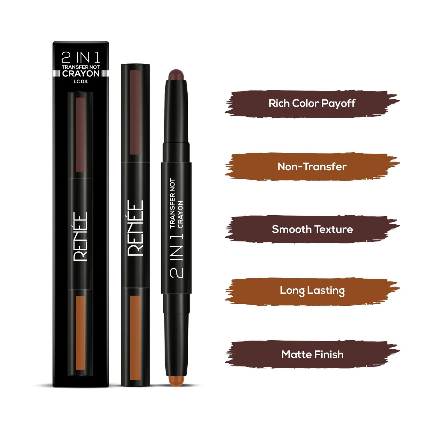 RENEE 2 in 1 Transfer Not Crayon Lipstick | iBellaa