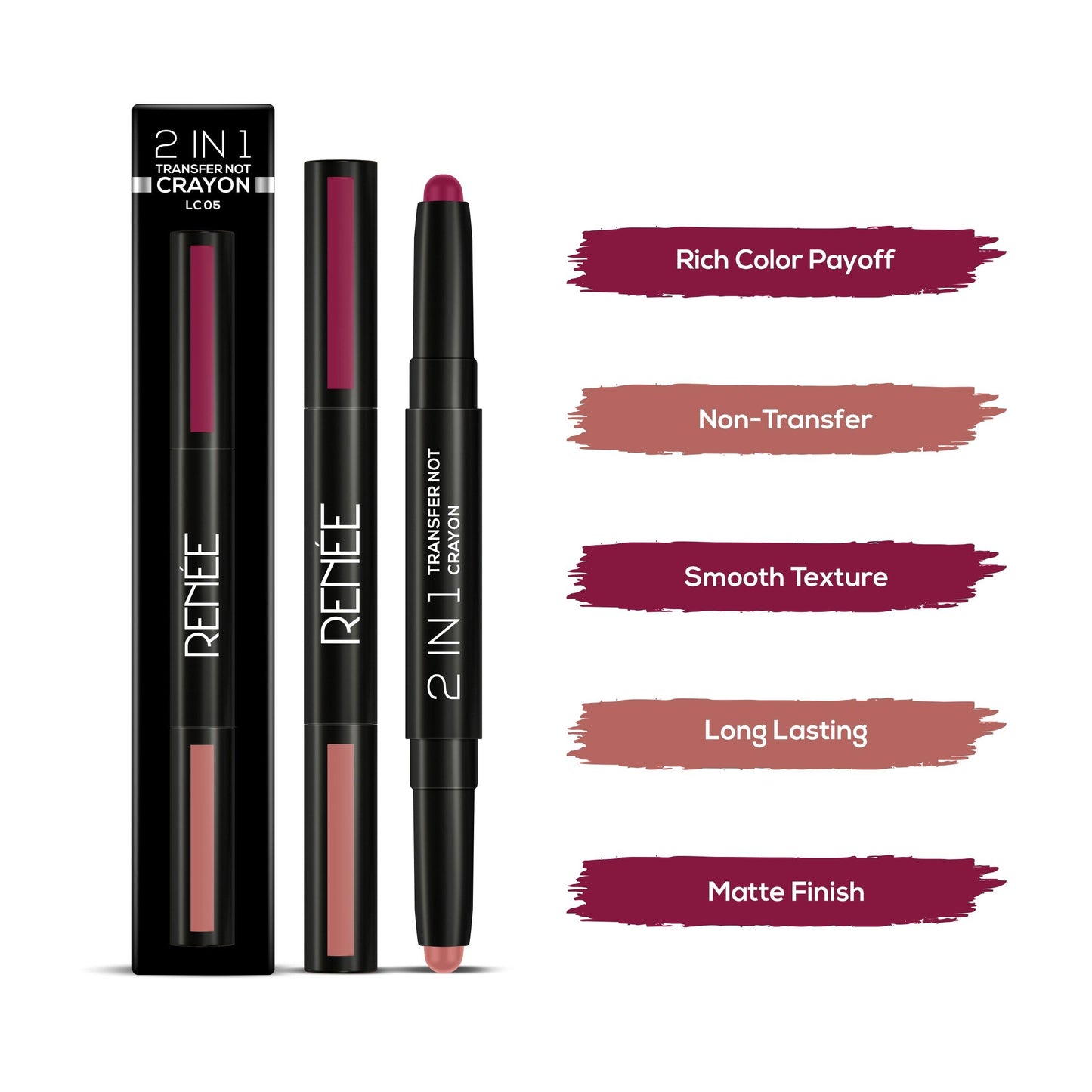 RENEE 2 in 1 Transfer Not Crayon Lipstick | iBellaa