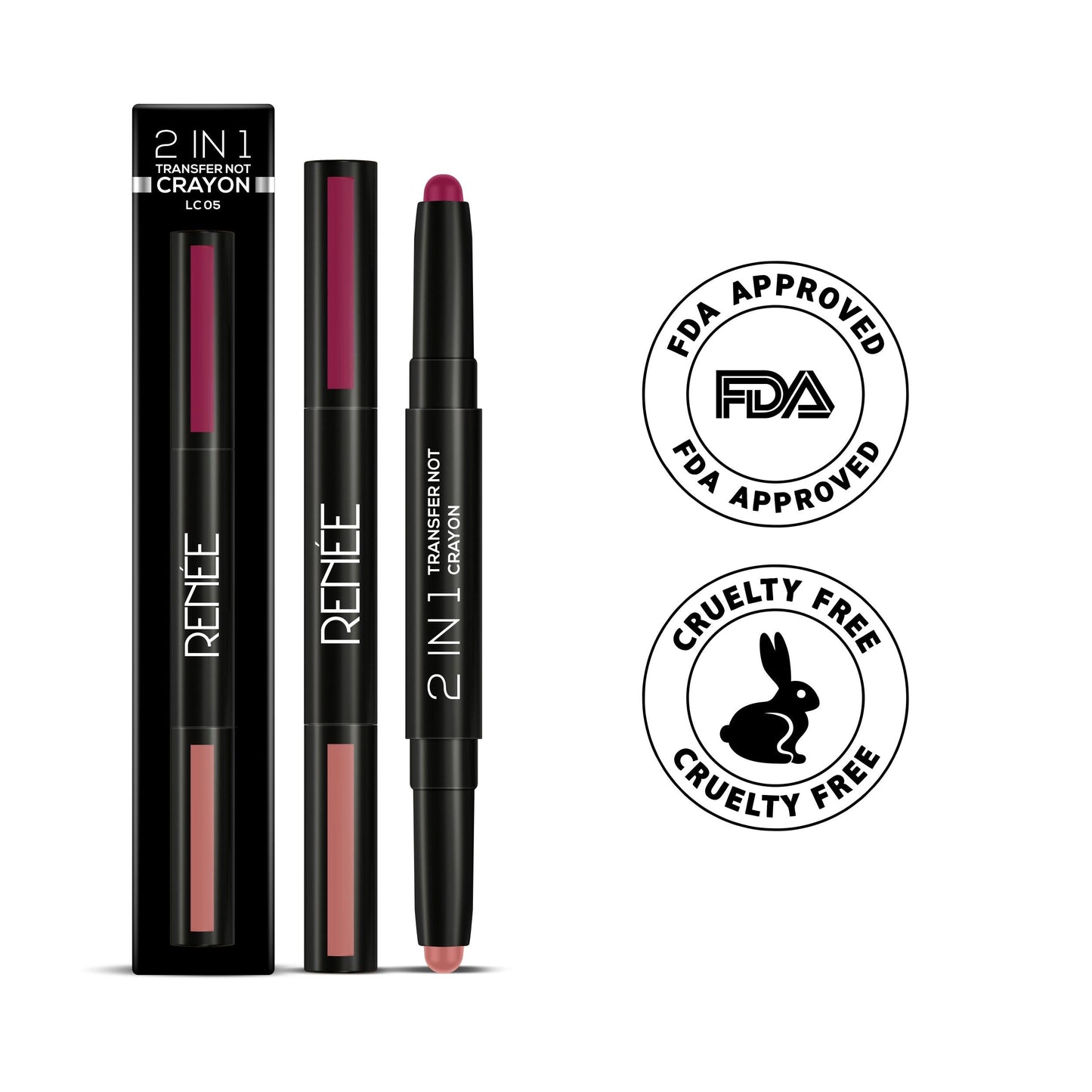 RENEE 2 in 1 Transfer Not Crayon Lipstick | iBellaa