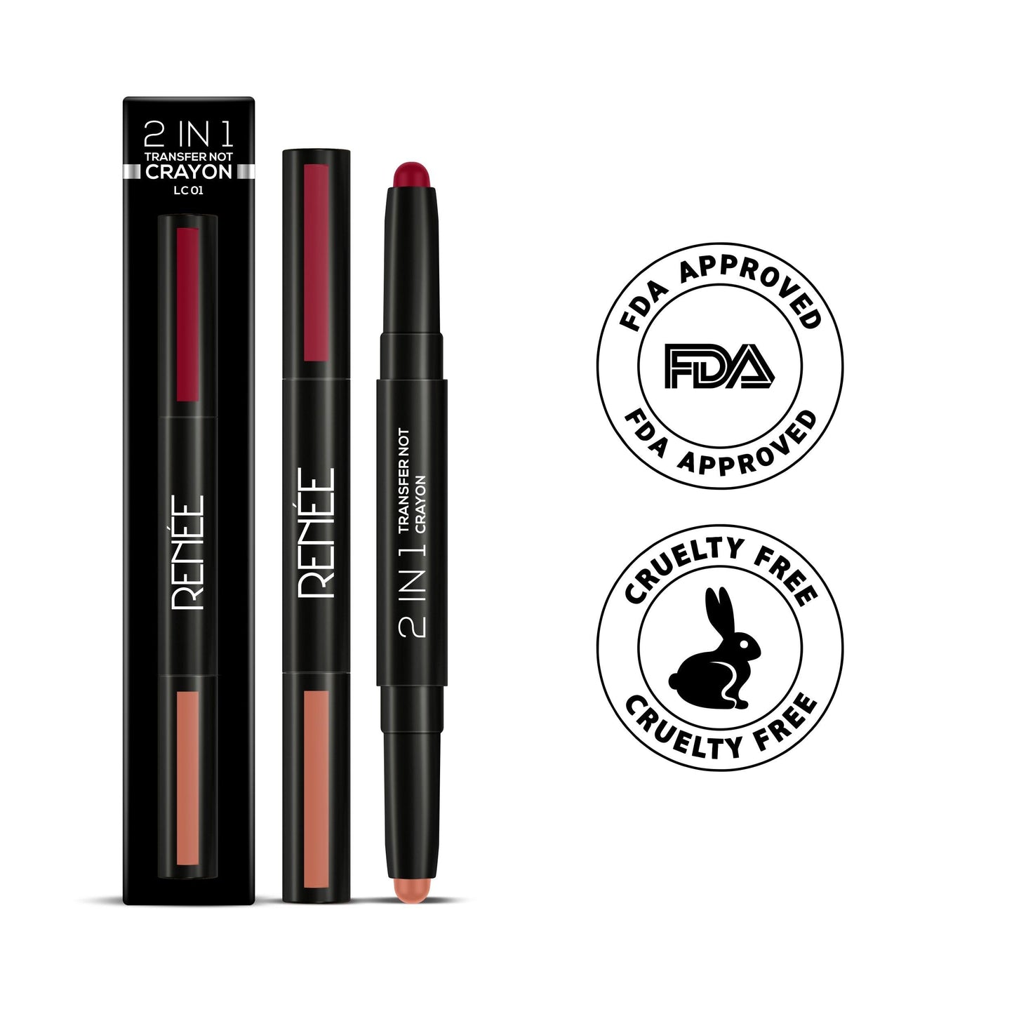 RENEE 2 in 1 Transfer Not Crayon Lipstick | iBellaa
