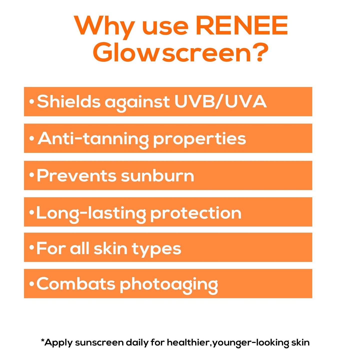 RENEE Glowscreen SPF 50 Sunscreen Cream - 50ml | iBellaa
