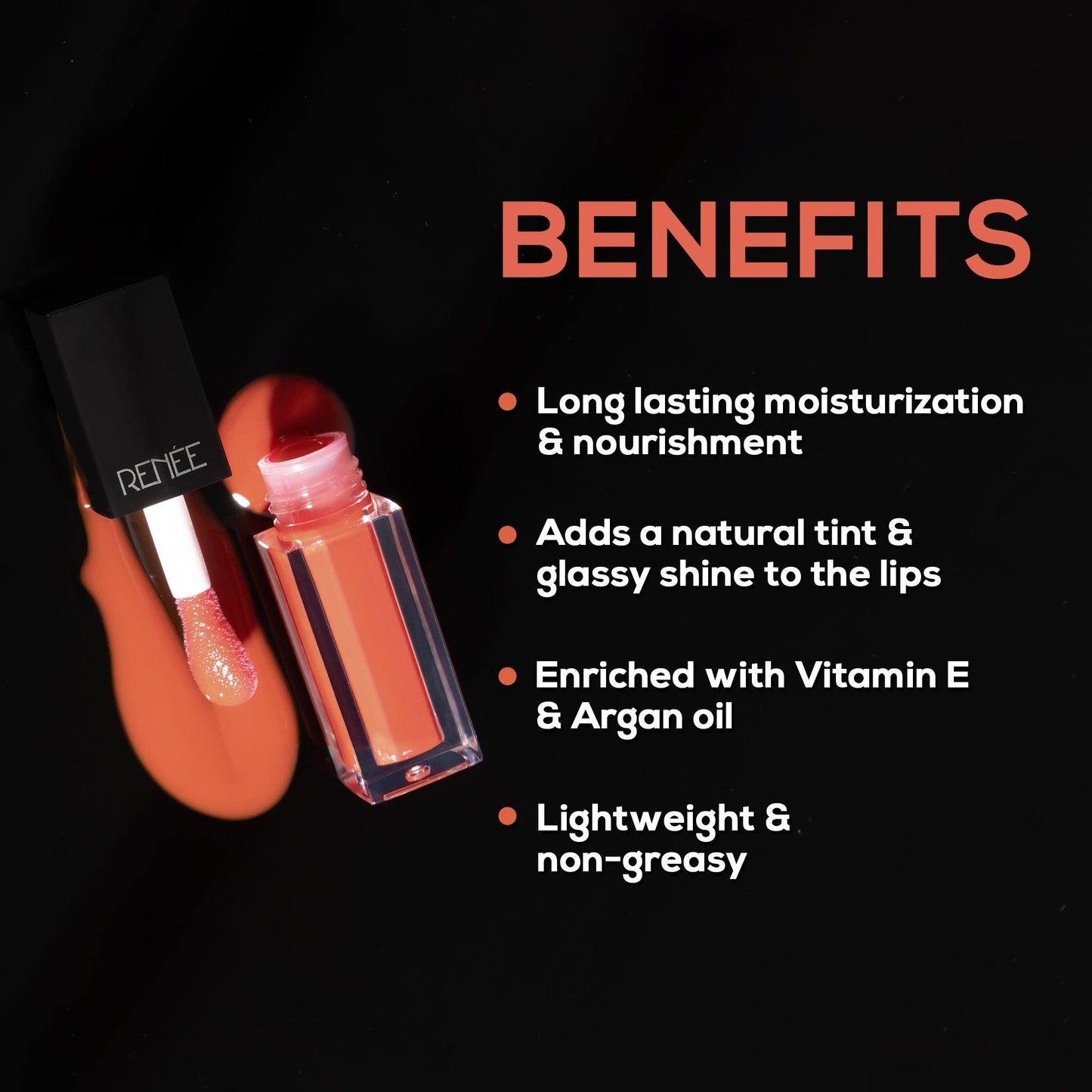 RENEE Super Natural Tinted Lip Oil, 3ml | iBellaa