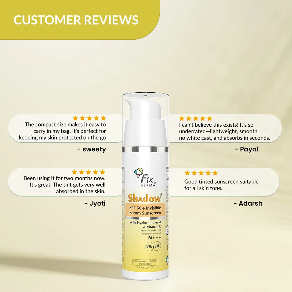 Fixderma Shadow SPF 50+ Invisible Serum Sunscreen | 30 ml | iBellaa